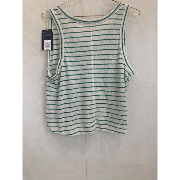 Universal Thread™ Women's Linen Green Stiped Tank top size Medium - Picture 5 of 5